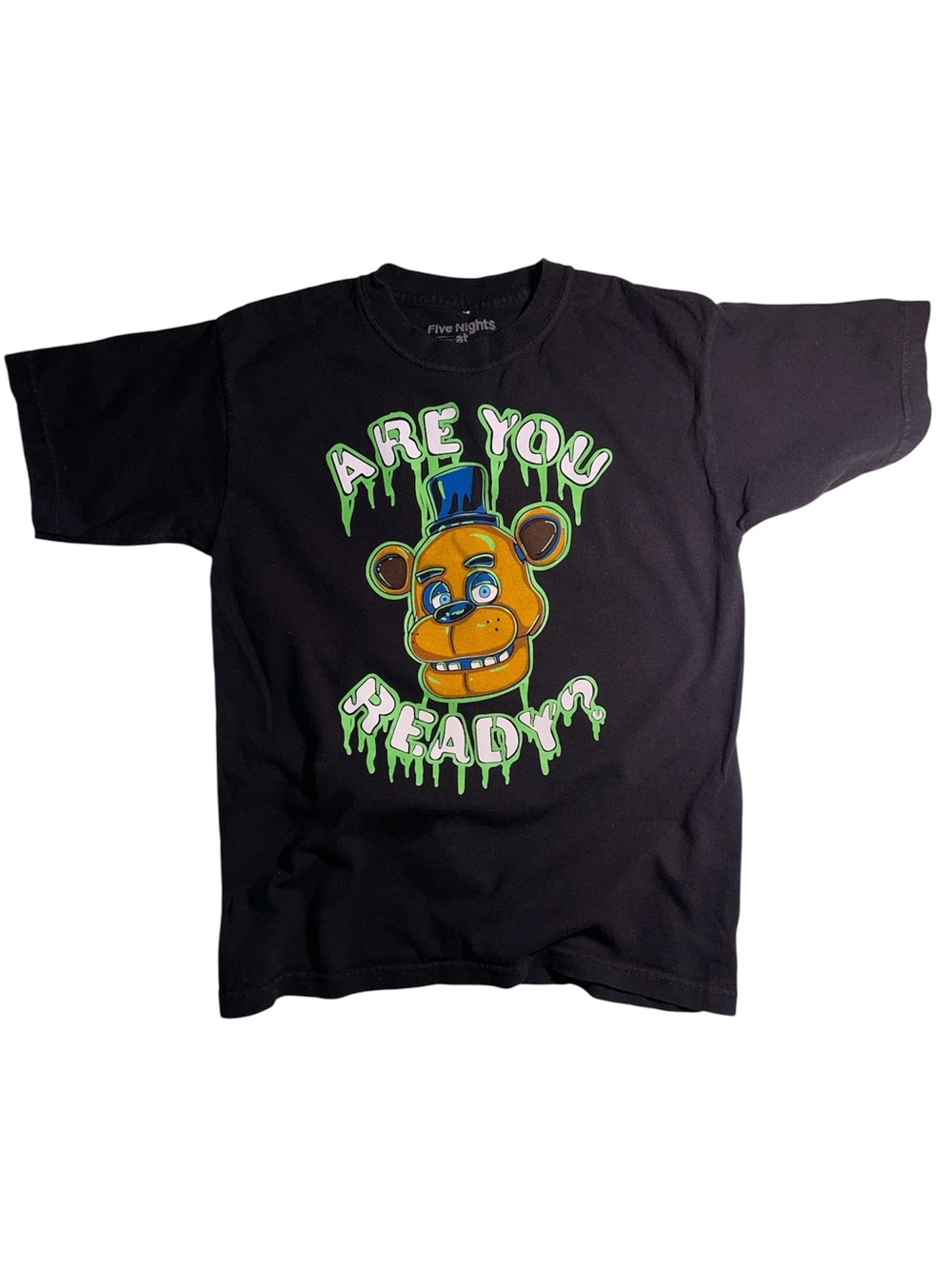 Kid’s Five Nights at Freddy’s “Are You Ready” Black Graphic Tee